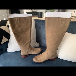 Halogen ginger extended calf boot